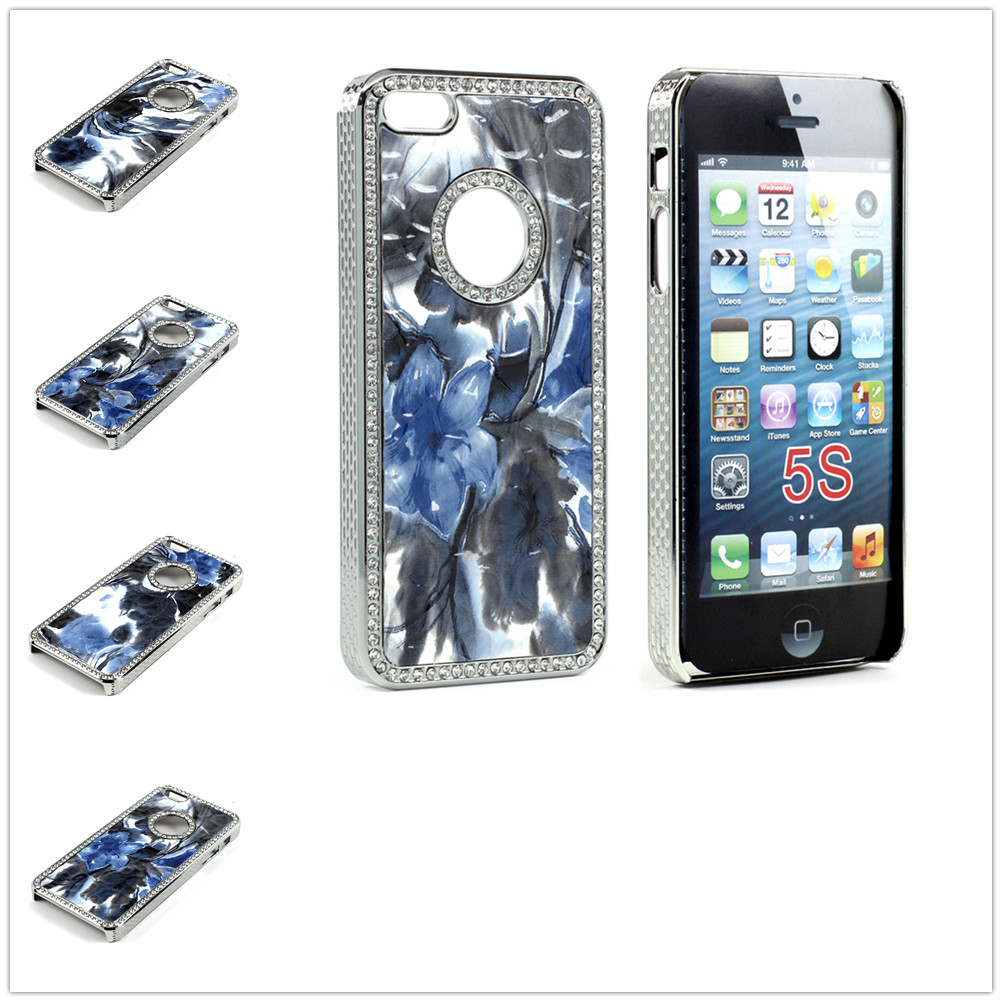 iPhone 5 5S  FUSION Diamond Chrome Case (Blue MIX)
